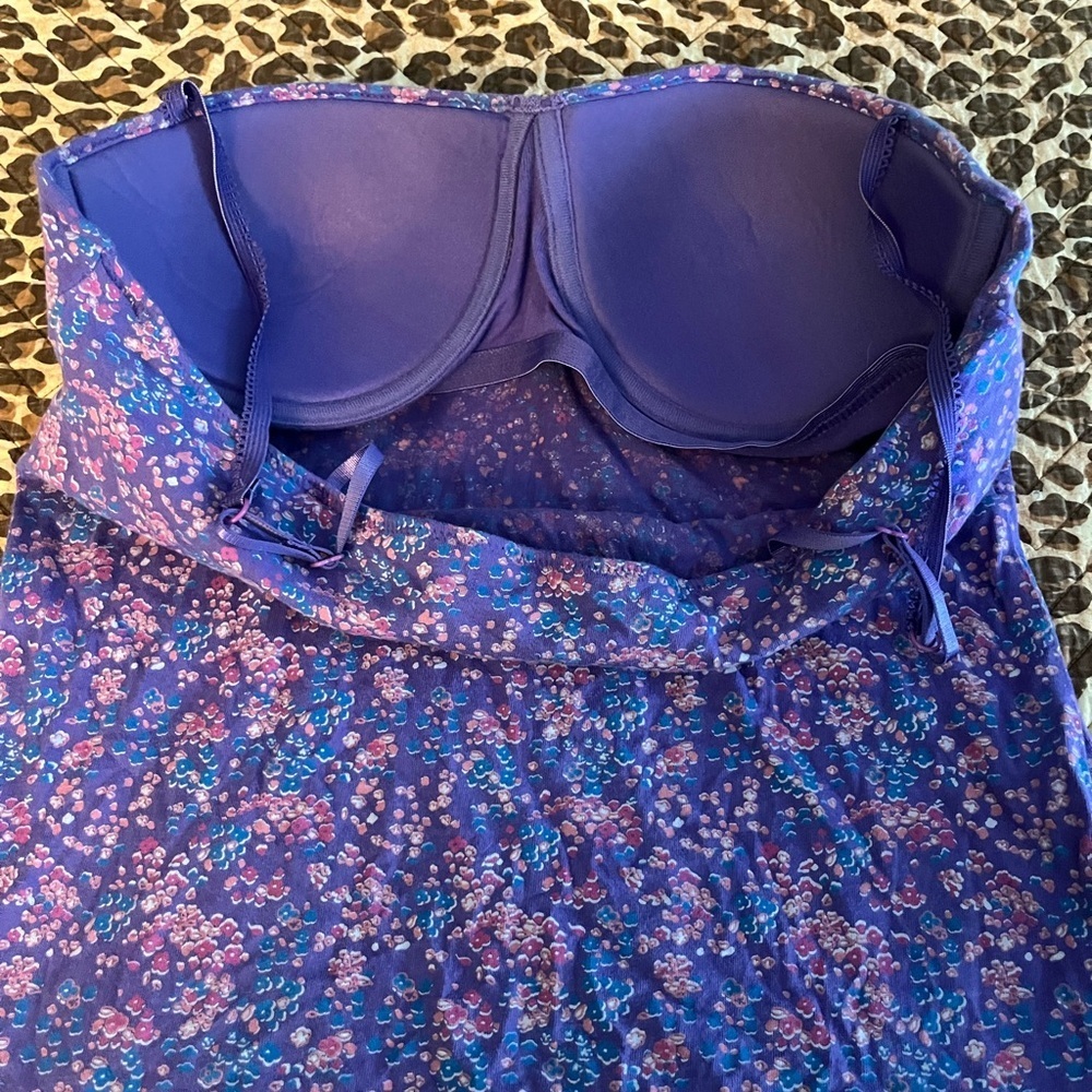 Floral Bustier spaghetti strap cami tank top - Picture 9 of 11